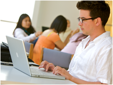 Students using computer